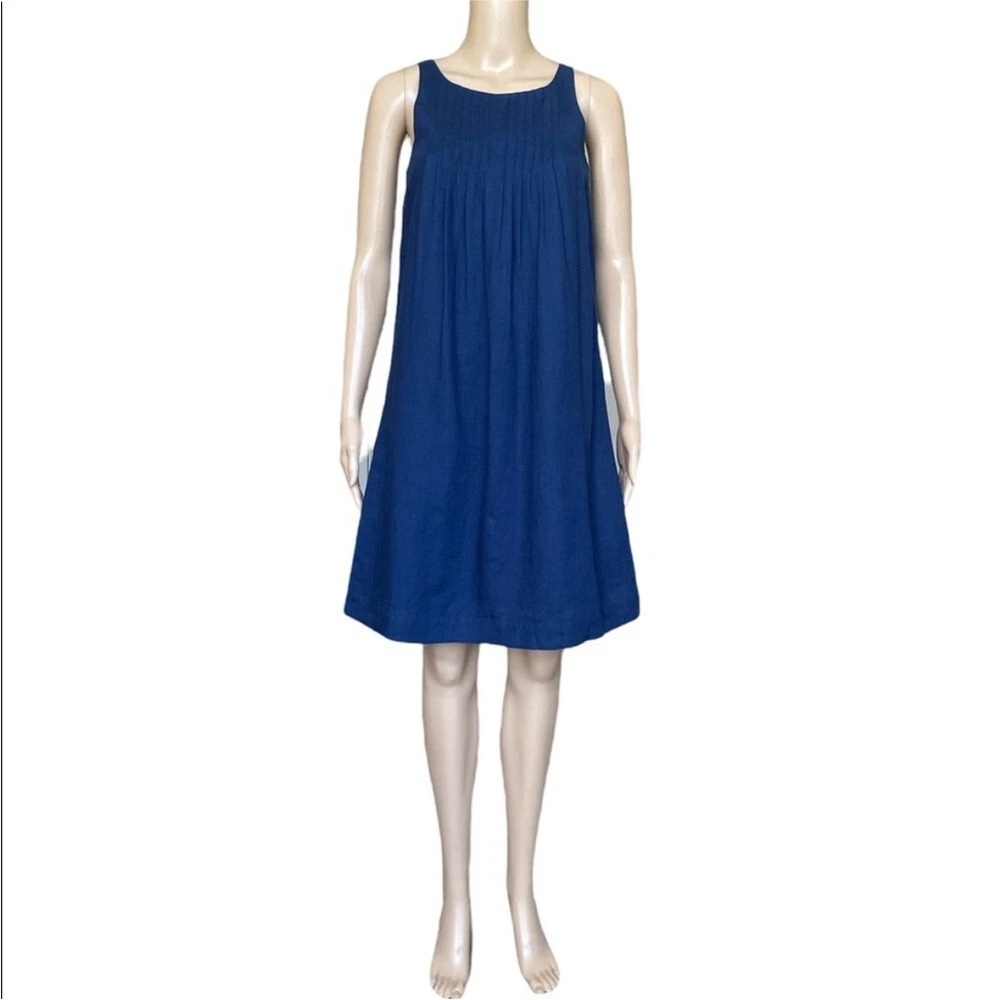 Vineyard Vines Linen Pintuck Swing Dress in navy blue Size 0